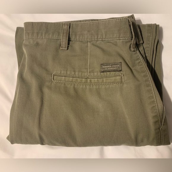 Men’s Timber Creek by Wrangler Khaki Pants Size 36x32 Pleated front 100% Cotton - Picture 9 of 9